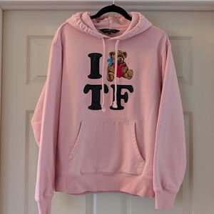 Teddy Fresh Embroidered Pink Hoodie